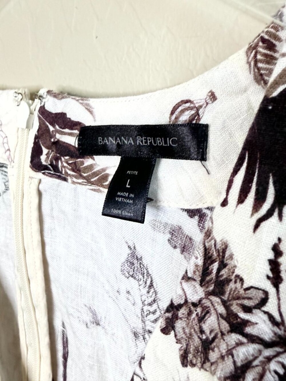 Banana Republic Lightweight Linen Mini Flowy Dress Large - Picture 8 of 11